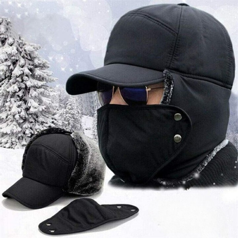 Brehn | LuxGuard winddichtes Beanie mit Ohrenschutz | Schützt stilvoll gegen Wind und Kälte