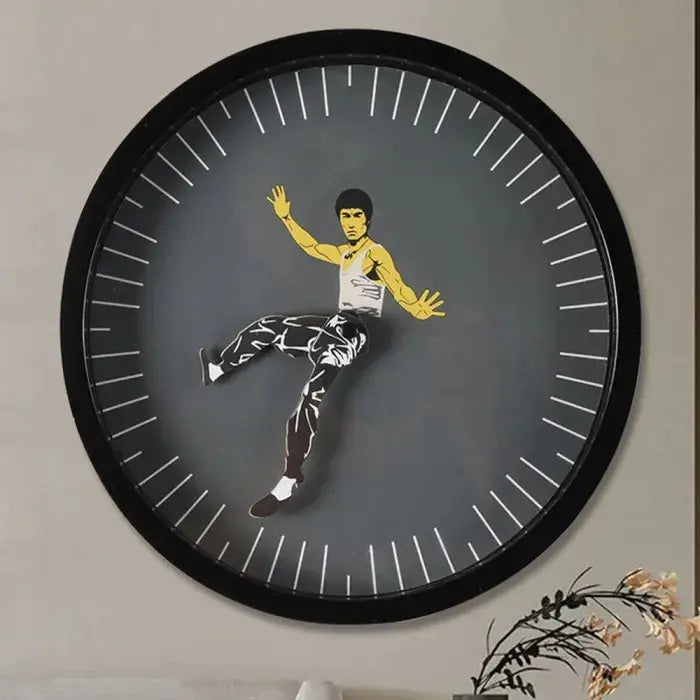Einzigartige Kung Fu Wanduhr – Leise und stilvoll