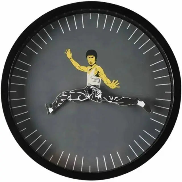 Einzigartige Kung Fu Wanduhr – Leise und stilvoll