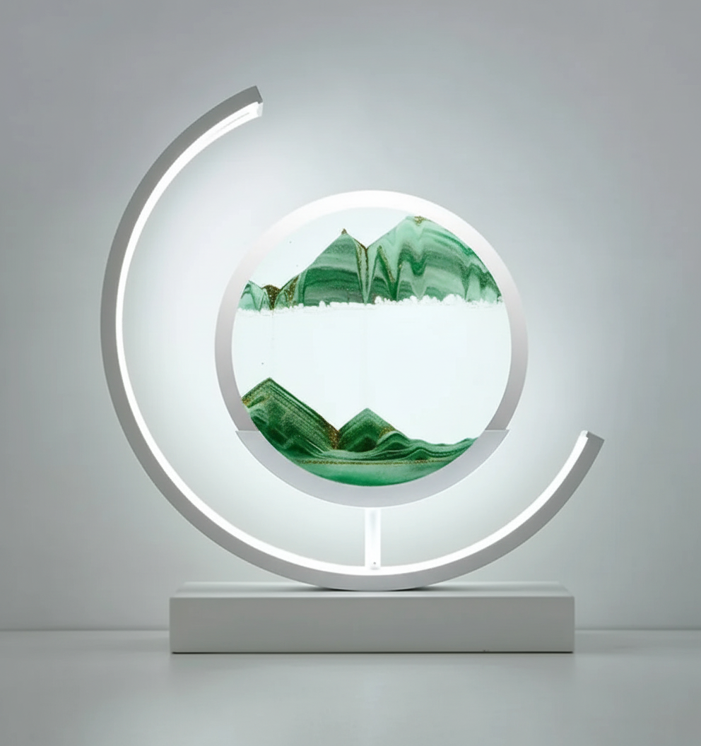 DuneGlow Tischlampe – Handgefertigte Ambientelampe mit beruhigendem Licht und modernem Design | Brehn