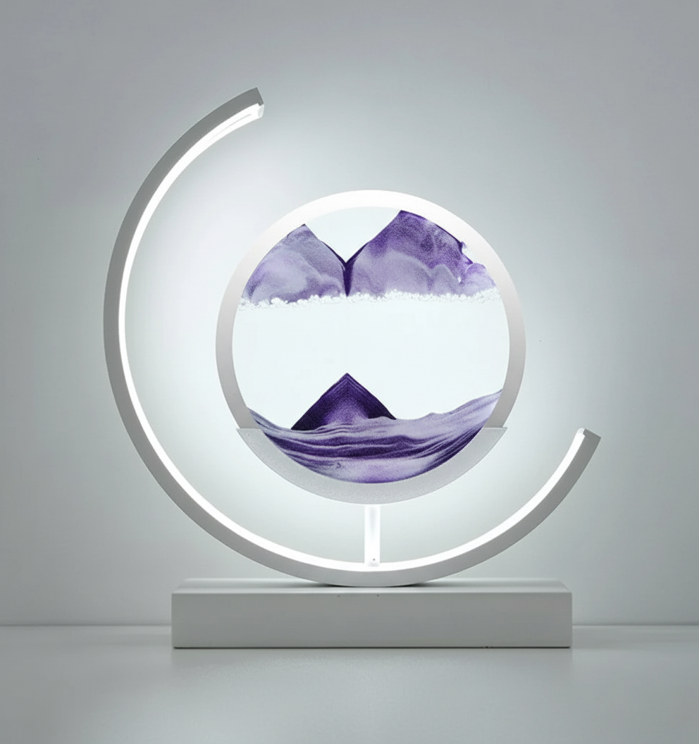DuneGlow Tischlampe – Handgefertigte Ambientelampe mit beruhigendem Licht und modernem Design | Brehn