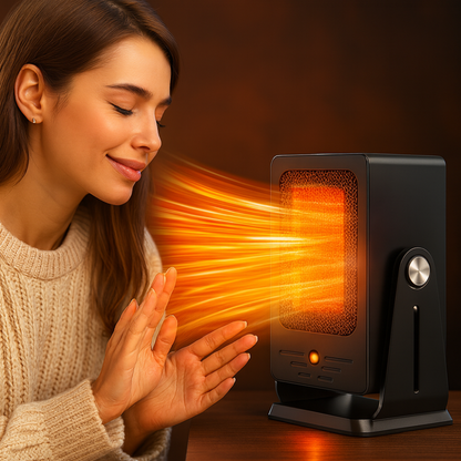 Elektrischer Heizlüfter, tragbar, Keramik, 900 W, einstellbares Thermostat