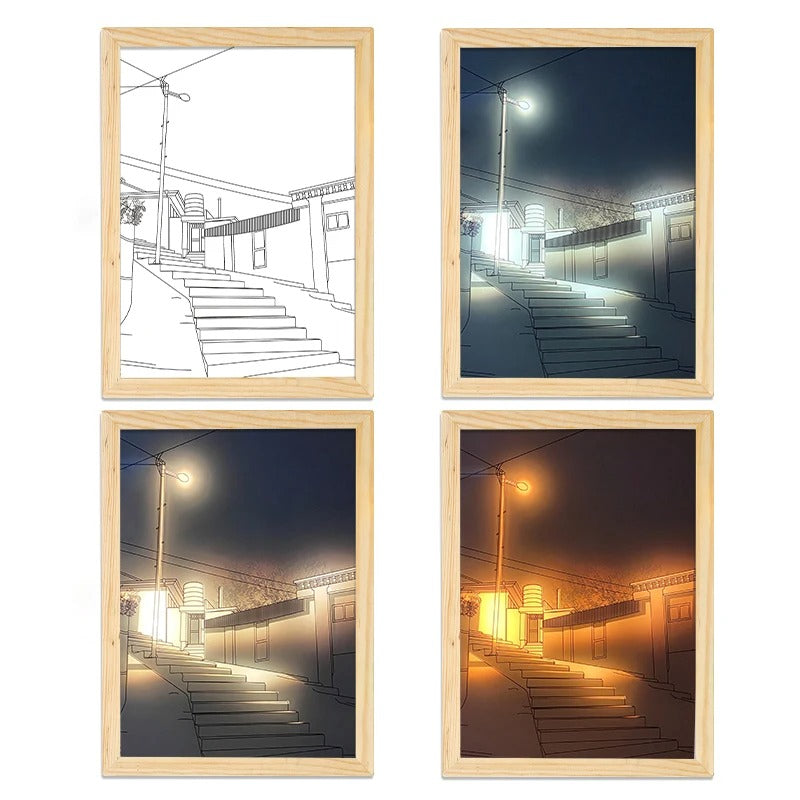 Elegante Innen LED Lichtmalerei