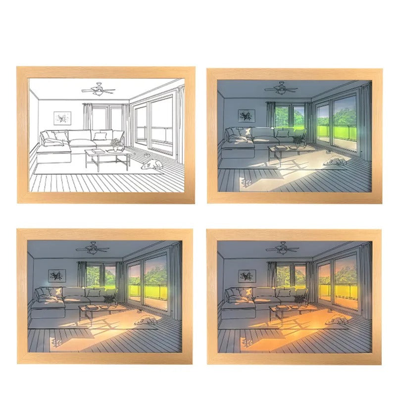 Elegante Innen LED Lichtmalerei