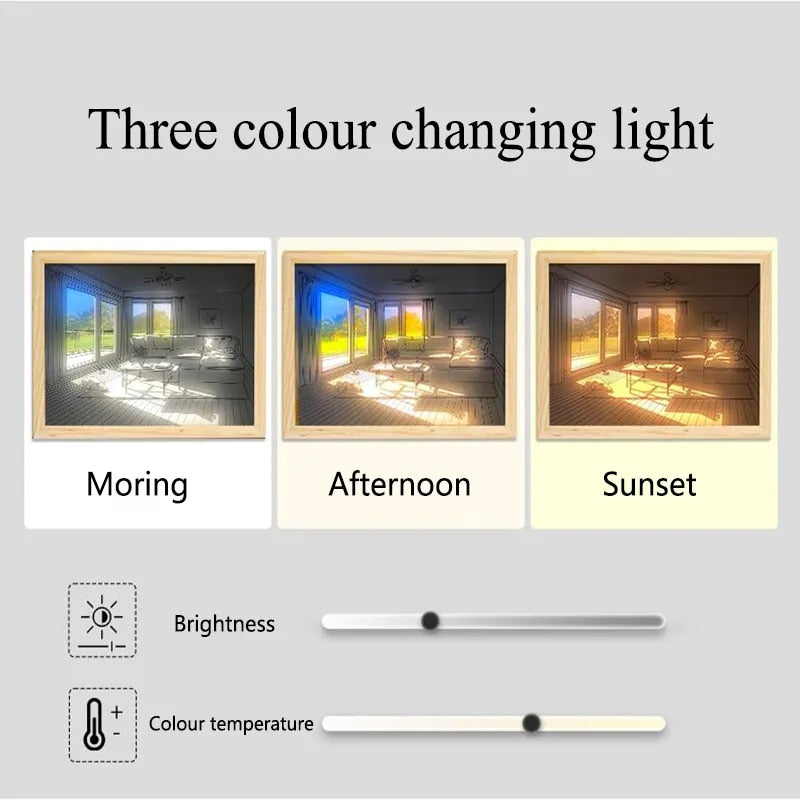 Elegante Innen LED Lichtmalerei