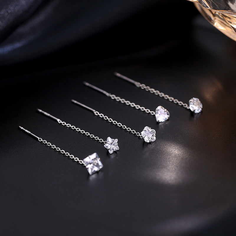 Brehn | Elegante Slim Geometric Chain Ohrringe