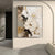 Elegante Blumen mit goldenen Akzenten Wandkunst Feine Kunst Leinwanddrucke Moderne abstrakte botanische Bilder für Wohnzimmer Eingangsbereich Wanddekoration | Brehn