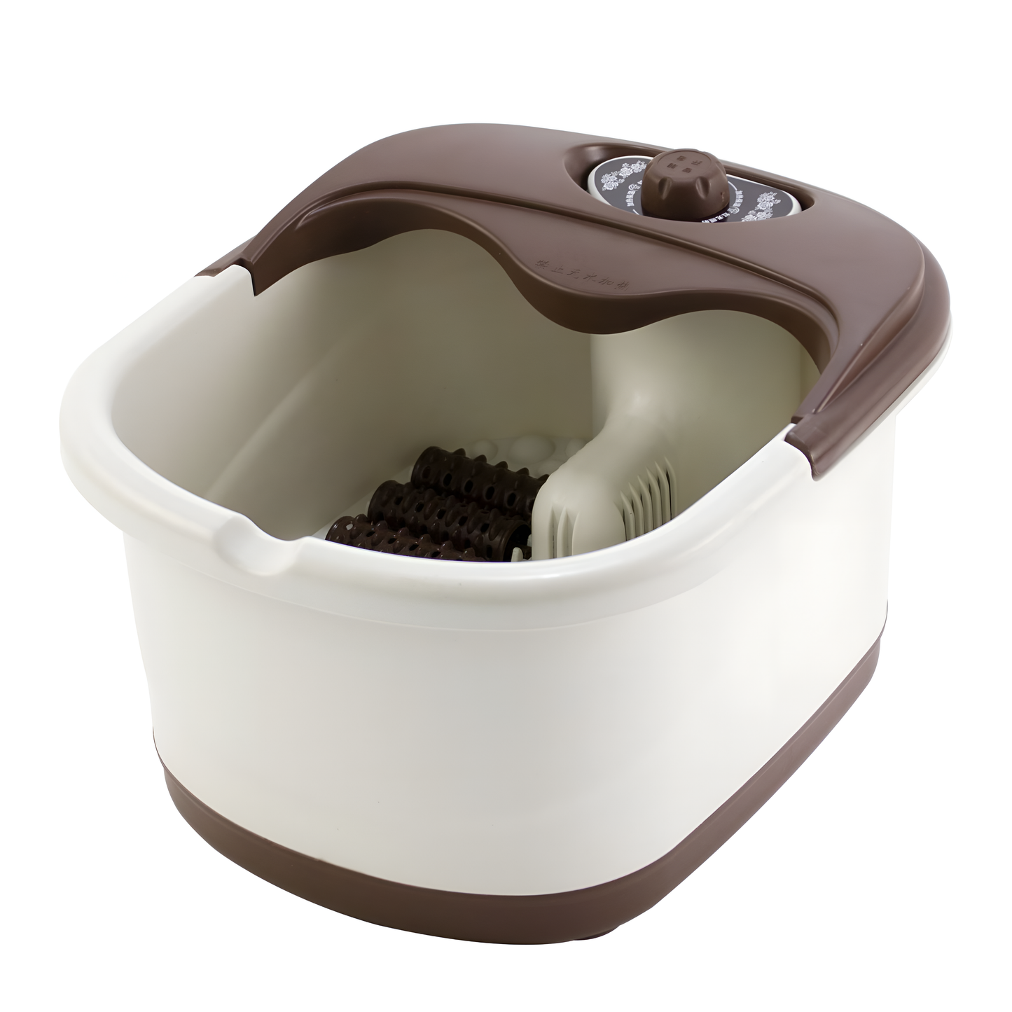 Brehn | Elektrischer Wasserfußmassagegerät mit Heizung und Massagerollen – Ergonomisches Fußmassagegerät für das Home Spa