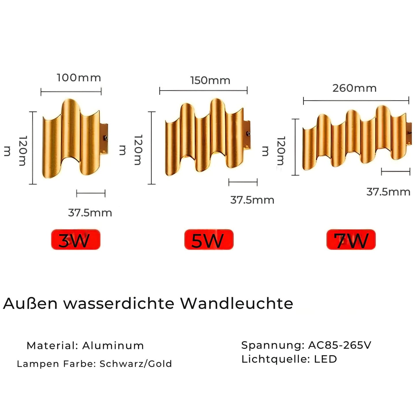 Brehn | Aluminium Wandlampe