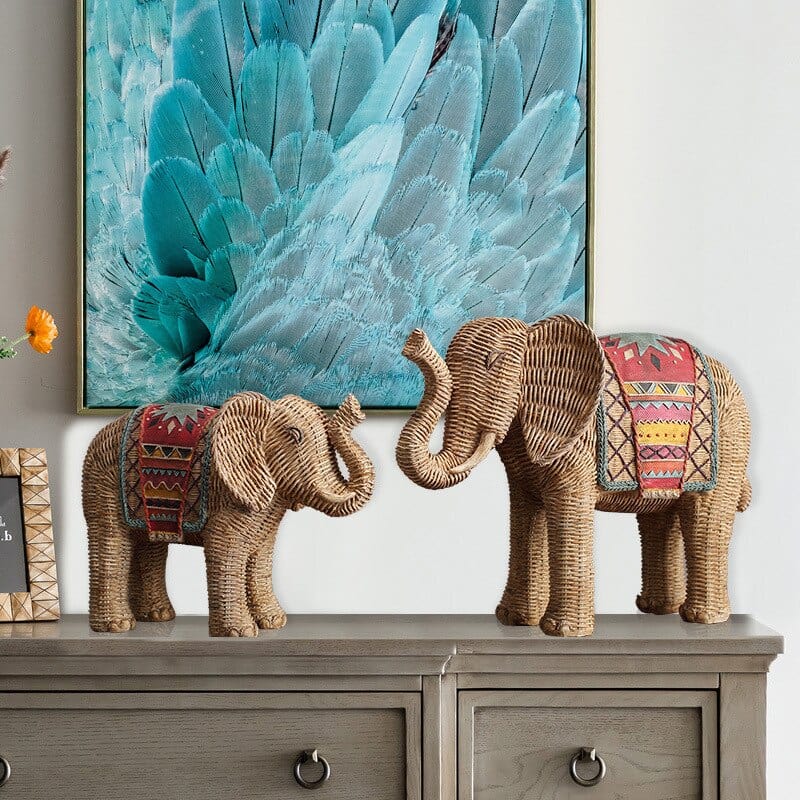 Elefant Rattan Statue | Brehn