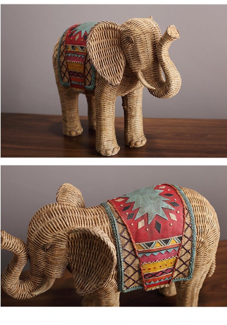 Elefant Rattan Statue | Brehn