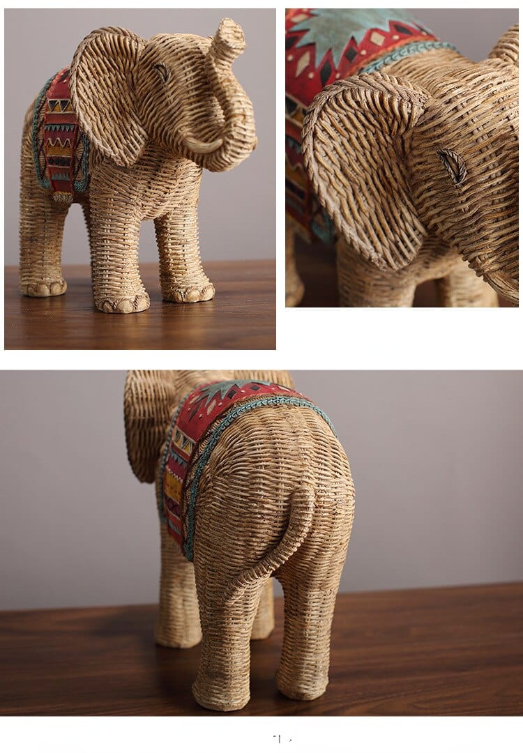 Elefant Rattan Statue | Brehn