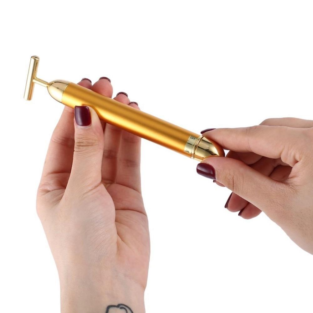 Gesicht T-Bar Gold-Massager | Brehn