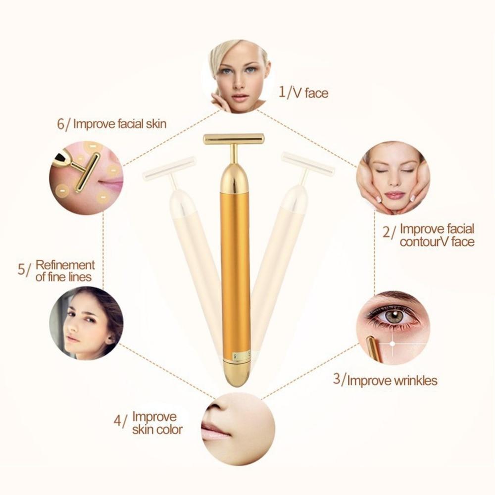 Gesicht T-Bar Gold-Massager | Brehn