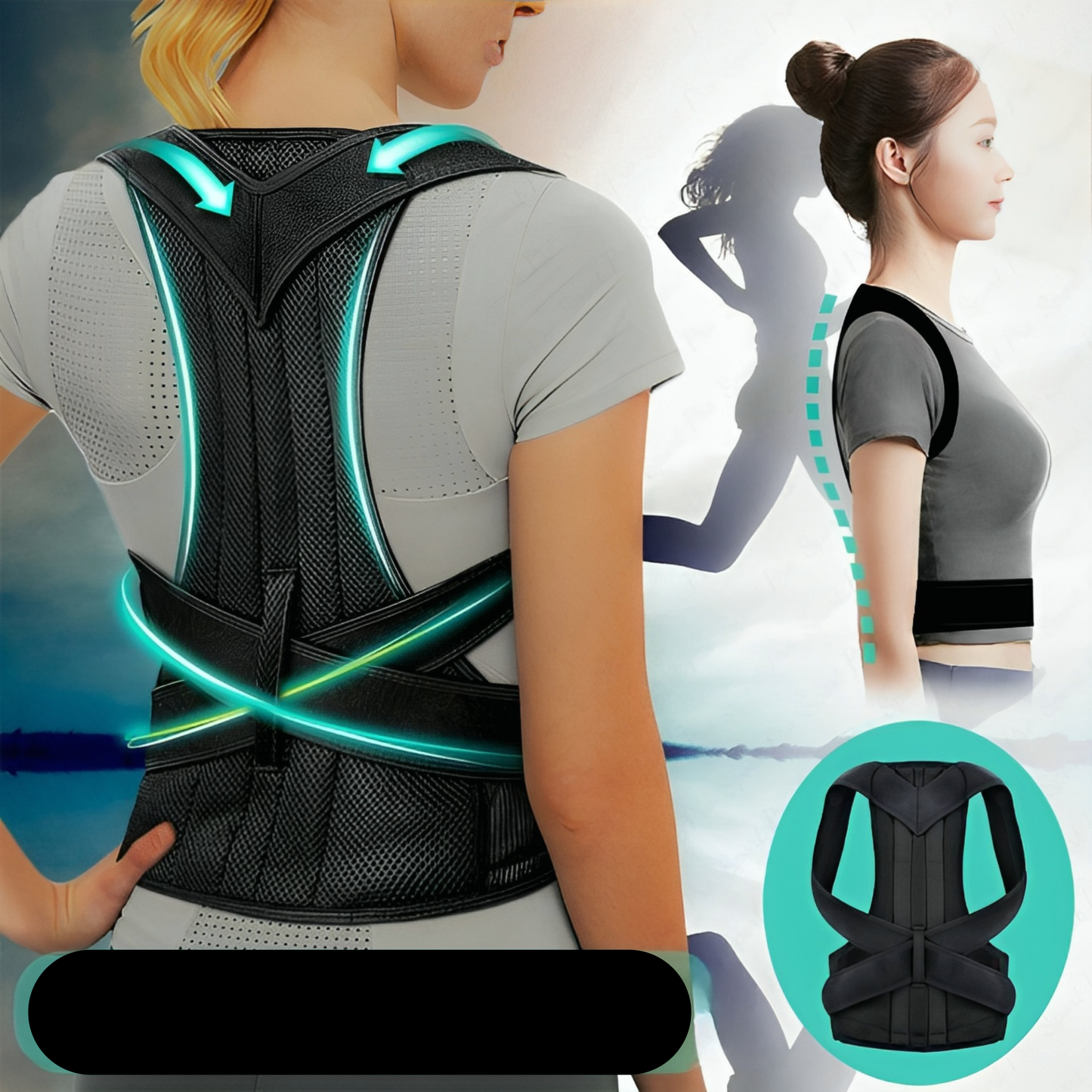 Brehn | Ergonomisches Rückenhaltungstraininggerät mit Verstellung – Unterstützt eine gesunde Haltung