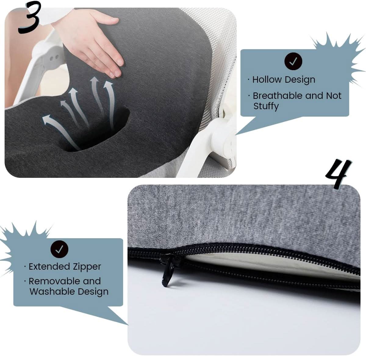 ErgoComfort Pad Memory Foam Sitzkissen | Brehn