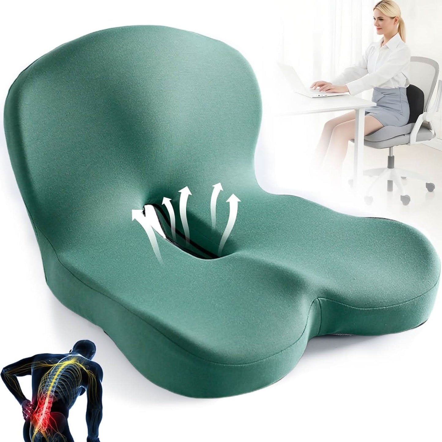 ErgoComfort Pad Memory Foam Sitzkissen | Brehn