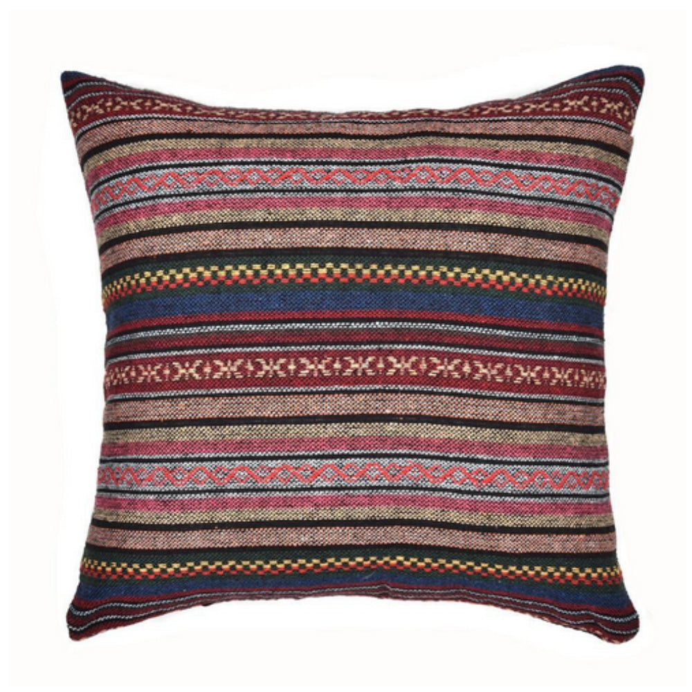 Kissenbezug im Ethno-Boho-Stil mit geometrischen Mustern