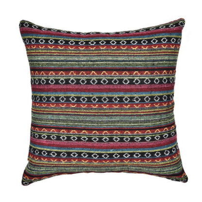 Kissenbezug im Ethno-Boho-Stil mit geometrischen Mustern
