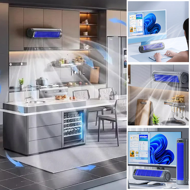Tragbarer Klimaventilator mit Wandhalterung