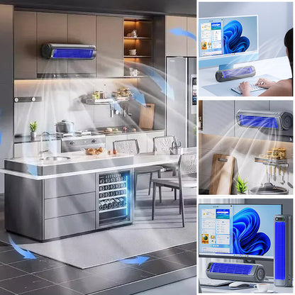 Tragbarer Klimaventilator mit Wandhalterung