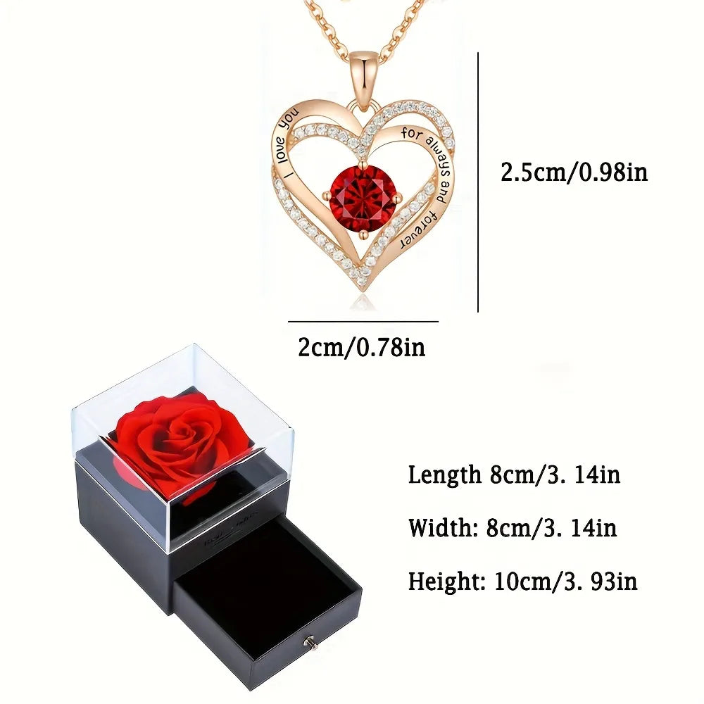 Halskette mit Rosengeschenkbox