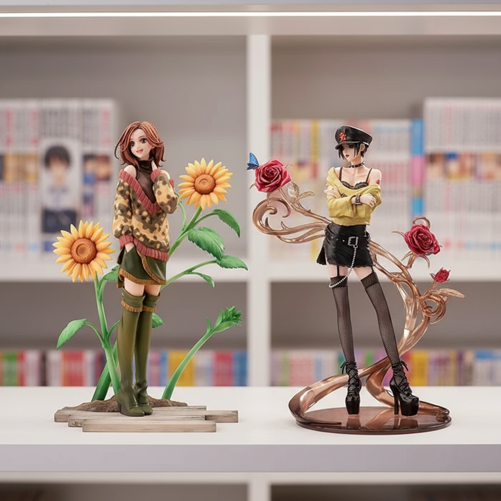 Oosaki Nana & Komatsu Nana Anime-Figuren | 24 cm Premium-PVC-Statuen-Set | Sammlermodelle der ersten Auflage | Detailgetreue Skulpturen im Maßstab 1:8 | Bandai Authentic Series – Vorbestellung