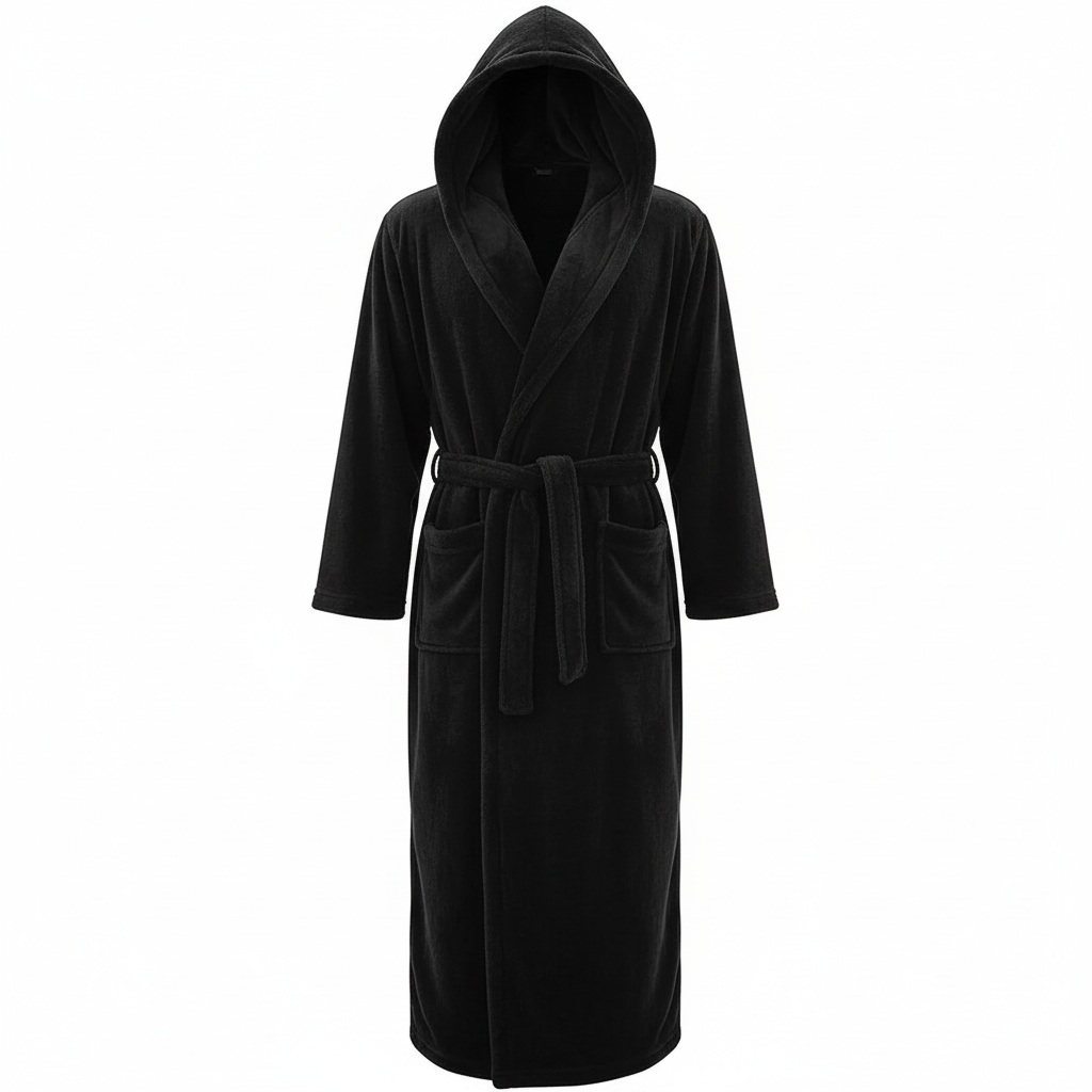 HoodedChill | Premium Herren-Bademantel mit Kapuze | High-Loft Fleece für maximale Wärmeisolation | Soft-Touch Finish | Ergonomische Passform & Langlebige Faserstruktur