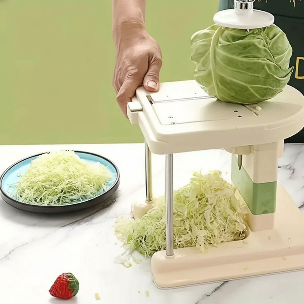 Brehn | Manueller Hochleistungs-Krautschneider | Verstellbare Edelstahlklingen | Ergonomischer Gemüsehobel für Kohl & Sauerkraut | Effiziente Küchenreibe