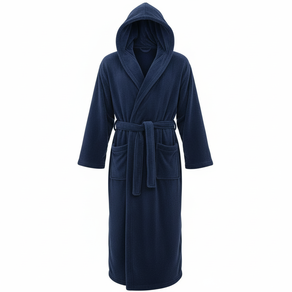 HoodedChill | Premium Herren-Bademantel mit Kapuze | High-Loft Fleece für maximale Wärmeisolation | Soft-Touch Finish | Ergonomische Passform & Langlebige Faserstruktur