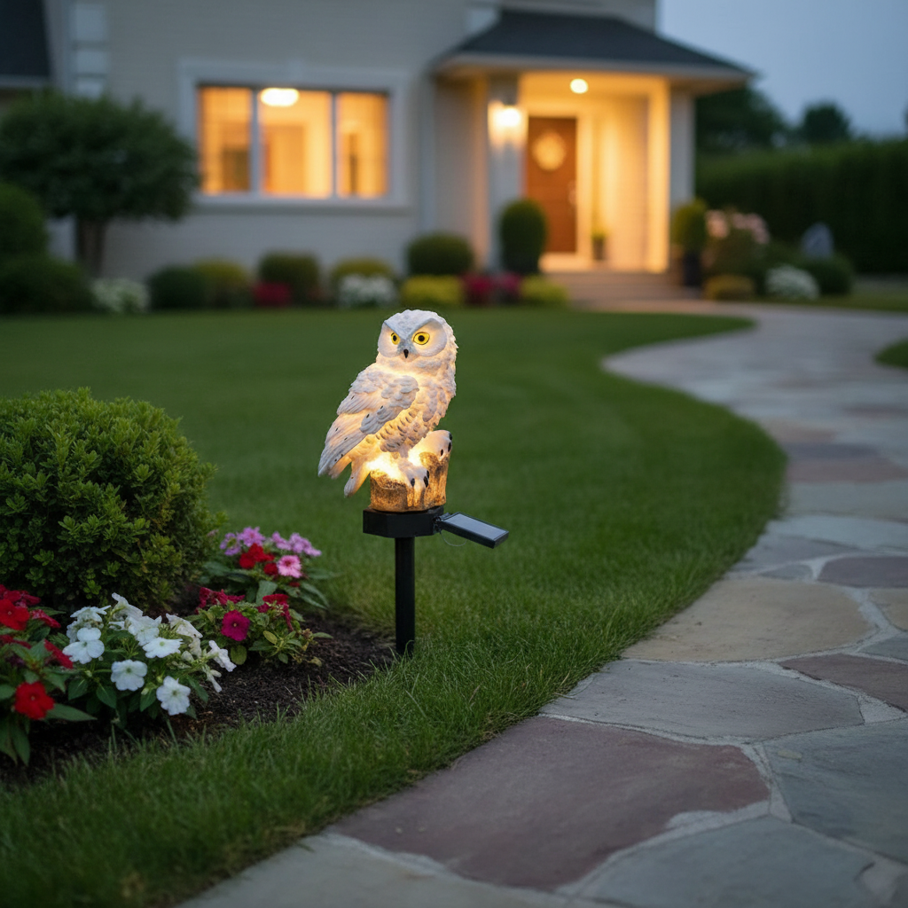 OwlGlow Solar-Gartenlampe