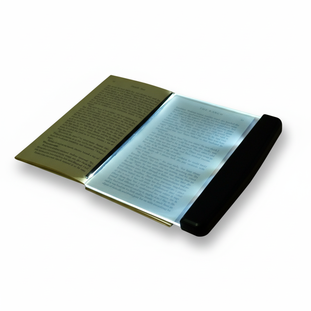 Brehn | LED-Flachbild-Leselampe | Augenschonende Buchbeleuchtung | Gleichmäßige Lichtfeldverteilung | Kompakt & Tragbar | Ideal für Hardcover & Taschenbücher