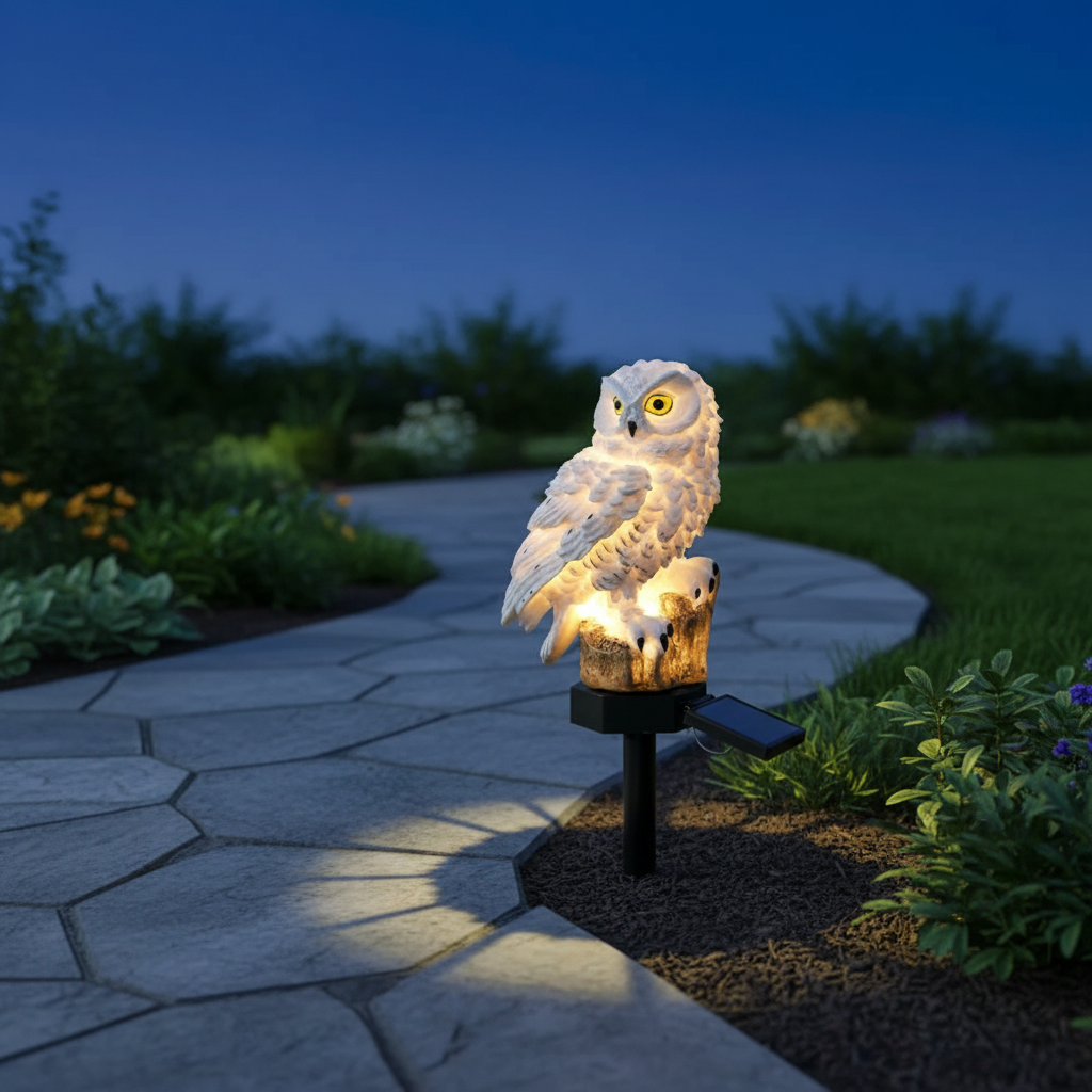 OwlGlow Solar-Gartenlampe