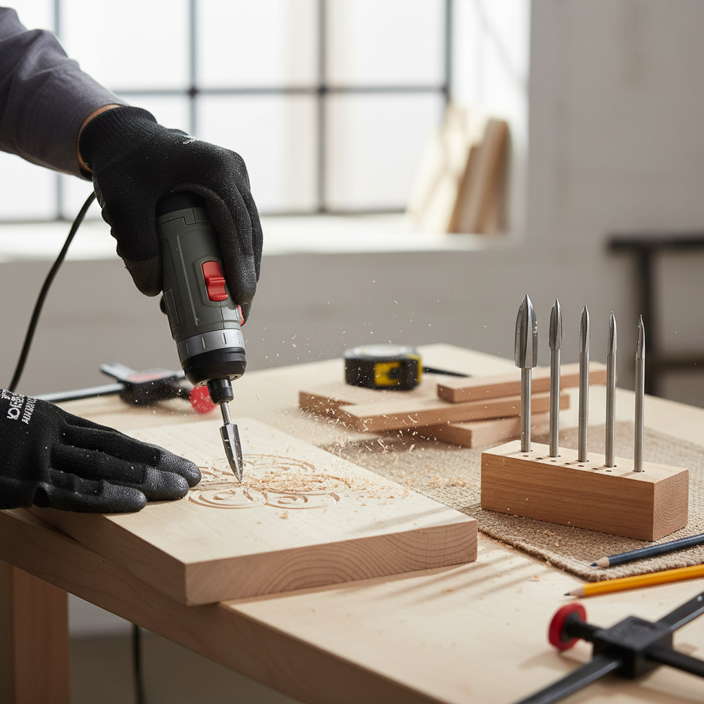 Brehn | 5-tlg. Holzschnitz- & Gravur-Bohrer Set | Hochgeschwindigkeitsstahl (HSS) | 3mm Universalschaft | Präzisionsfräser für Holz, Acryl & PVC | Professionelles DIY-Zubehör