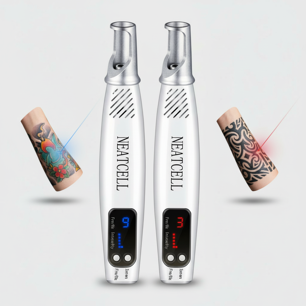Brehn | Professioneller Picosekunden-Laserstift | Tattoo- & Pigmententfernung | Dual-Mode Rot & Blau | Effektive Melanin-Fragmentierung für Home-Anwendung