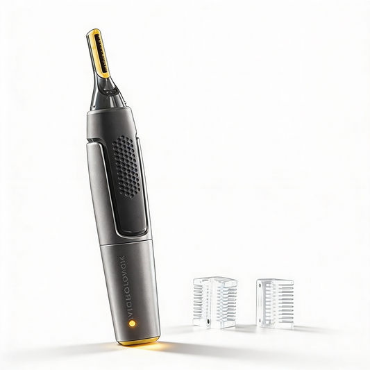 Brehn | Ultradünner Präzisionstrimmer | Mikro-Oszillations-Klingen | Titan-Edelstahl-Technologie | Integrierte LED-Ausleuchtung | Ergonomisches Design