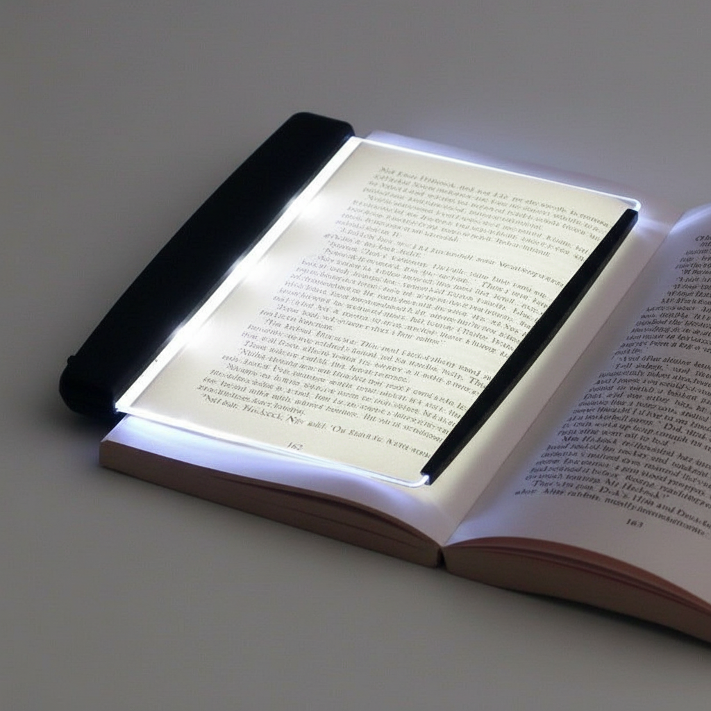 Brehn | LED-Flachbild-Leselampe | Augenschonende Buchbeleuchtung | Gleichmäßige Lichtfeldverteilung | Kompakt & Tragbar | Ideal für Hardcover & Taschenbücher