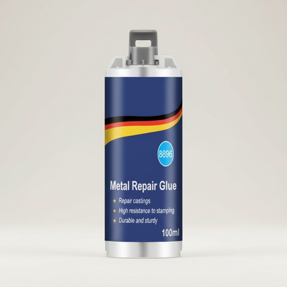 Brehn | Hochleistungs-Metall-Reparaturkleber | Industriekleber für Gusseisen, Stahl & Aluminium | Hitzebeständig & Wasserfest | 100ml Flüssigmetall-Reparaturset | Silber