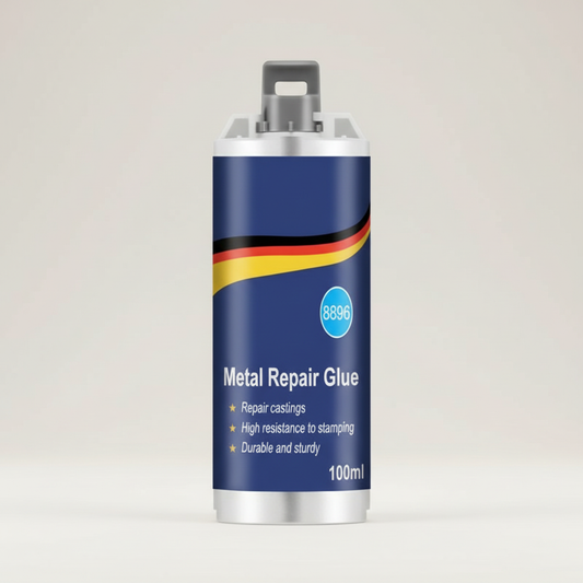 Brehn | Hochleistungs-Metall-Reparaturkleber | Industriekleber für Gusseisen, Stahl & Aluminium | Hitzebeständig & Wasserfest | 100ml Flüssigmetall-Reparaturset | Silber