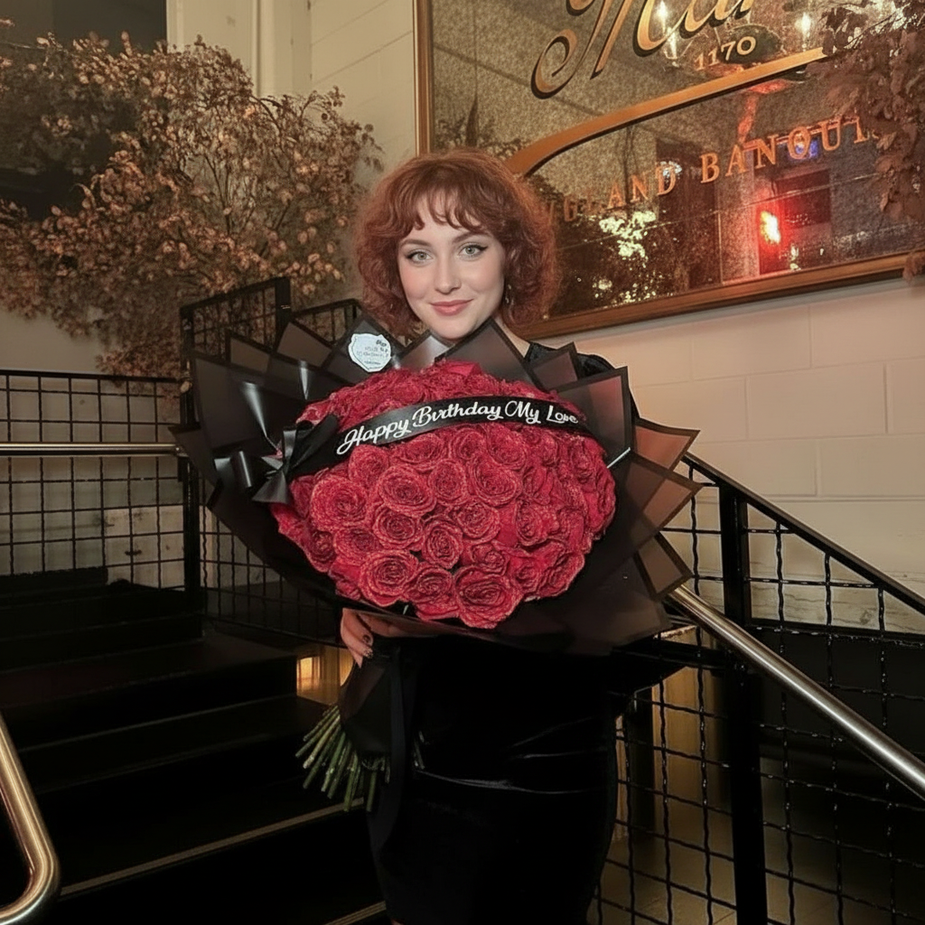 Brehn | Ewige Glitzer-Rose | Handgefertigte Dekorative Kunstblume | Funkelndes Kristall-Finish | Exklusives Geschenkset für besondere Anlässe | Langlebig & Pflegefrei