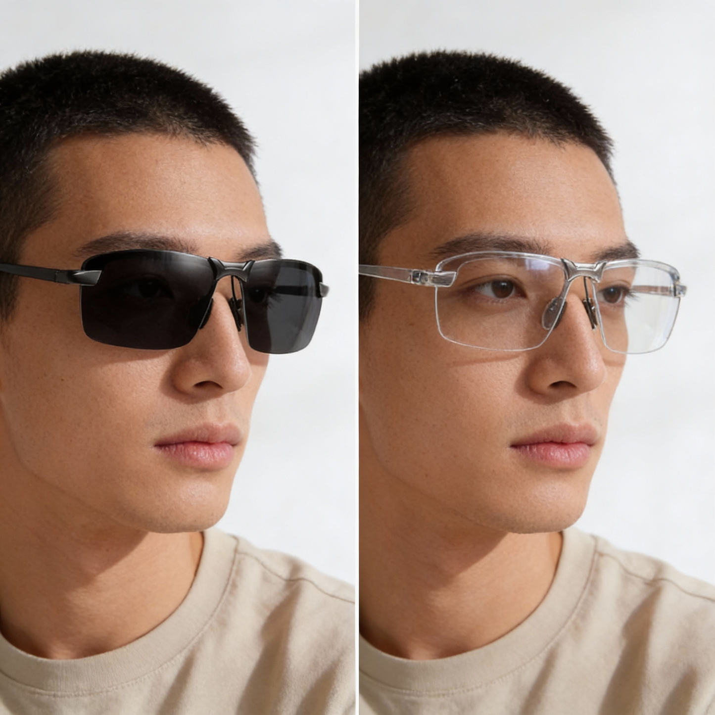 Brehn | Polarisierte Photochrome Sonnenbrille | UV400 Schutz | Automatische Lichtanpassung (Tag & Nacht) | Intelligente Blendreduktion für Autofahrer & Outdoor