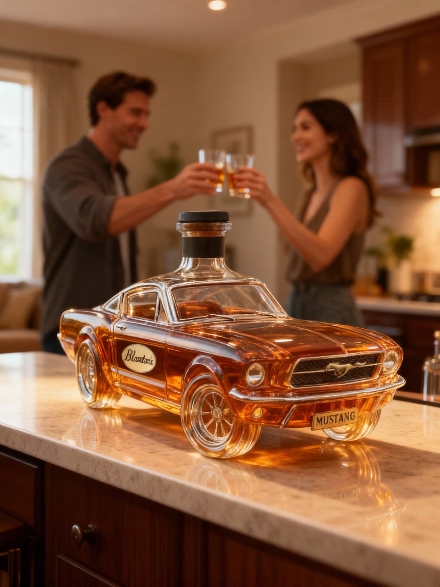 Whisky-Dekanter in Mustang-Form