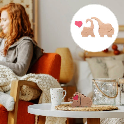 Brehn | Niedliche Tierfamilien-Ornament, Holz-Puzzle-Figur - 🎁Liebesgeschenk