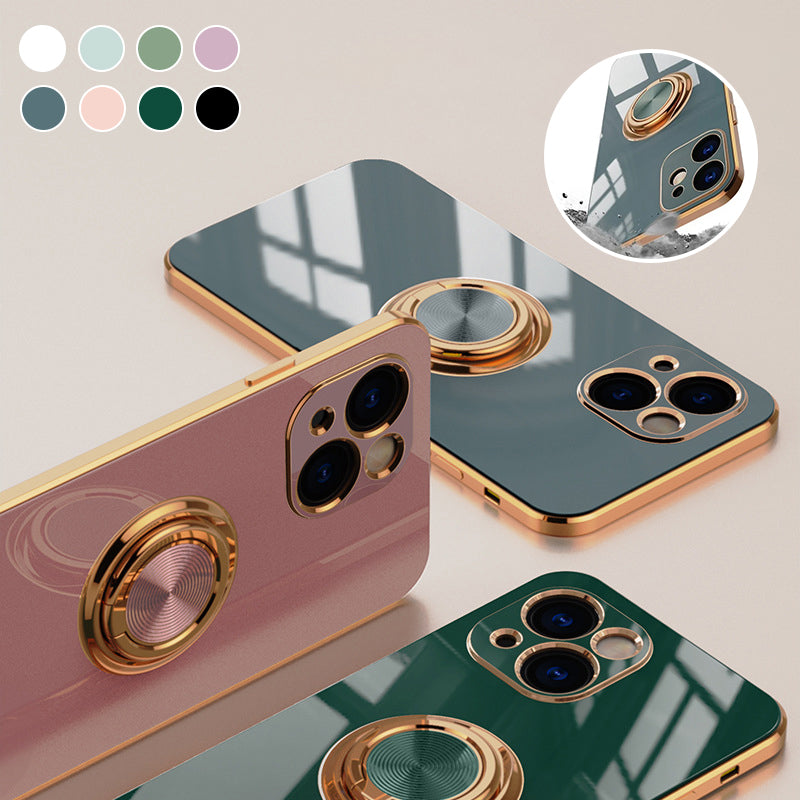 Brehn | Plattierte Hülle mit Ring für iPhone