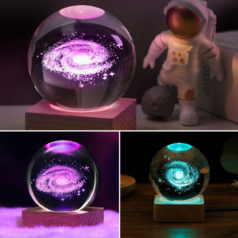3D Galaxy Kristallkugel Nachtlicht Dekorlampe | Brehn