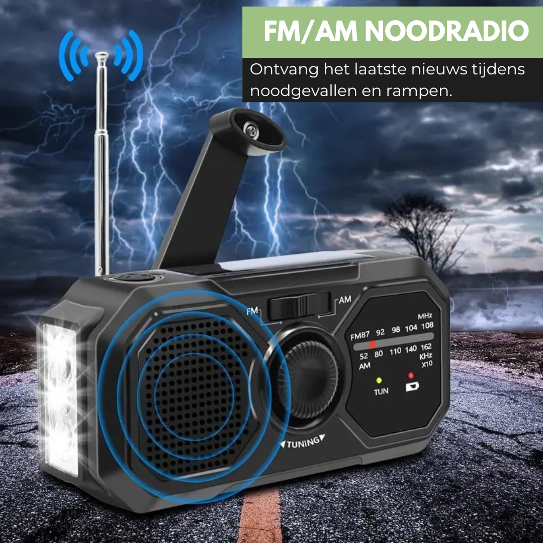 PowerGuard - Multifunktionales Notfallradio mit Solarpanel | Brehn
