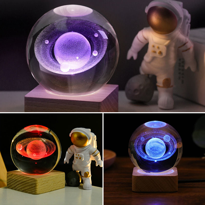 3D Galaxy Kristallkugel Nachtlicht Dekorlampe | Brehn