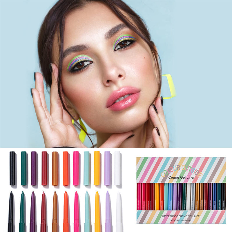 20 PCS Buntes Eyeliner Stift Set | Brehn