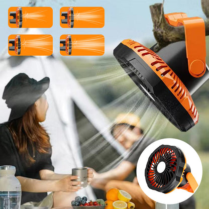 Tragbarer Campingventilator mit LED-Licht | Brehn
