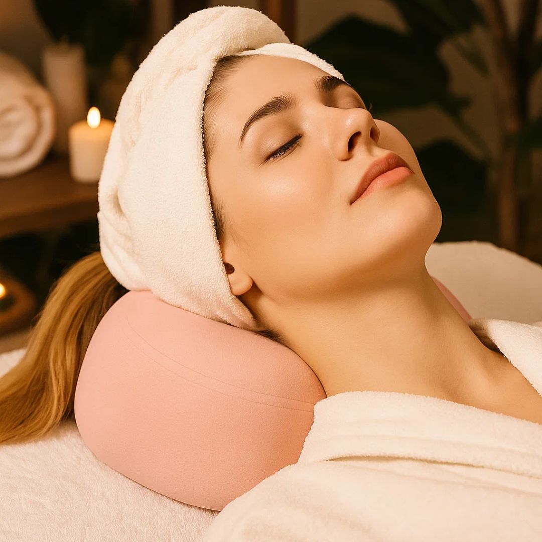 FaceEase | Face-Down-Kissen – Druckentlastungsunterstützung – Konturiertes Memory-Schaum – Ideal für Massage, Schönheit & Bauchschlaf Brehn